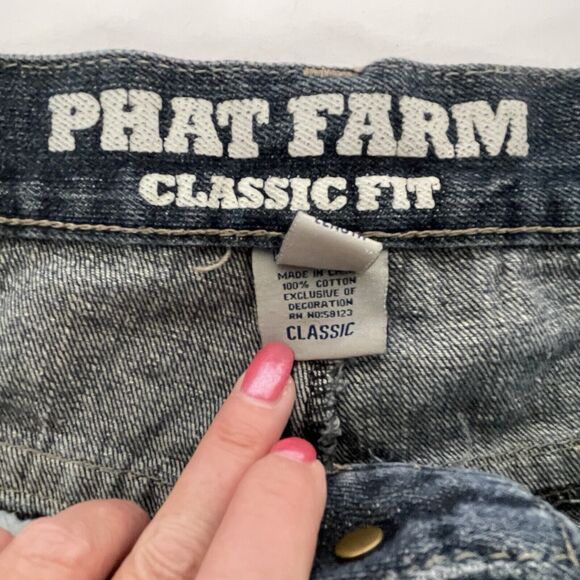 Phat Farm Vintage Y2K Classic Men's Jeans Tag Size 38x34 (38x32) - Picture 6 of 7